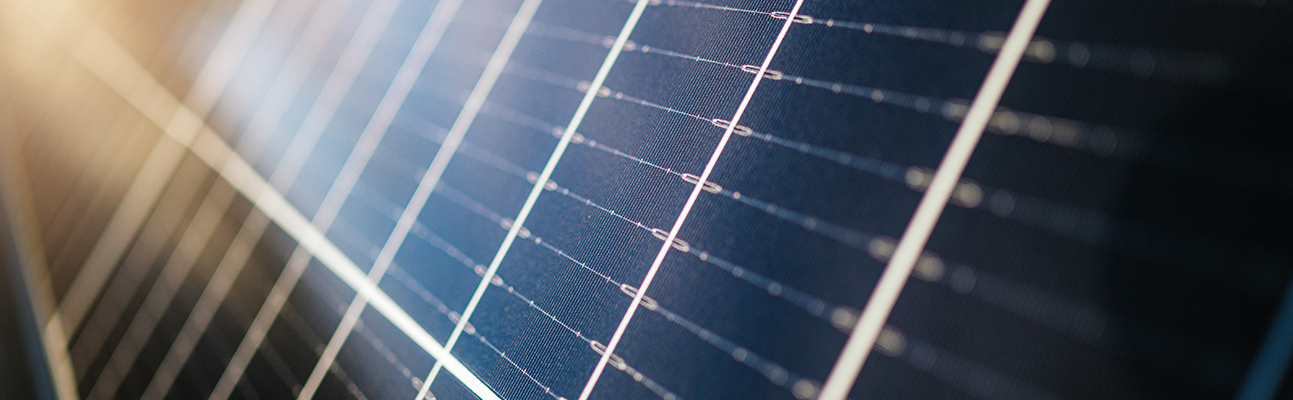 Schmuckbild - Nahaufnahme Solarpanel